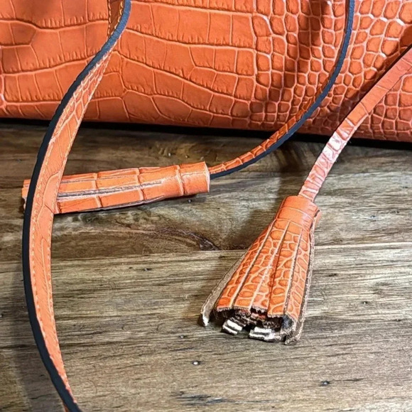 💥PERSAMAN New York Croc Embossed Style Handbag Adjustable Satchel Sienna Purse - Picture 15 of 15